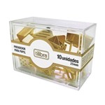 Kit Prendedor de Papel Dourado com 10 Unidades