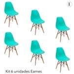 Kit Promocional 06 Cadeiras Eames DSW Verde Tiffany Verde Tiffany