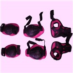 Kit Proteção Cotoveleira Joelheira e Luva Rosa Bs078 - Art Brink