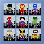 Kit Quadro Decorativo Infantil Super Heróis 3