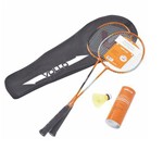 Kit 2 Raquetes Badminton + 3 Petecas -profissional - Vollo