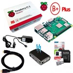 Kit Raspberry Pi3 B+ Plus -nota Fiscal- com Cooler -64gb