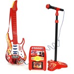 Kit Rock Star com Guitarra, Microfone e Amplificador Relâmpago McQueen - Yellow