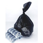 Kit Saco de Lixo Plástico Preto 15 Litros com 100 Unidades com 3 Panos de Chão Limpeza