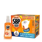 Kit Sbp Elétrico Liquido 45 Noites Aparelho e Refil 35ml + Repelente Spray Sbp Advanced 100ml