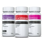 Kit Seca Barriga e Definição - L-Carnitine 1000 + Thermogenize Femme + TestoFemme - Inove Nutrition