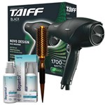Kit Secador Taiff Black 1700w 110v + Escova Térmica de Cabelo Marco Boni + Bepantol Derma Spray