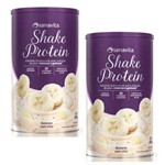 Kit 2 Shake Protein - Sanavita - Banana com Chia - 450g