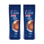 Kit Shampoo Anticaspa Clear Men Controle da Queda 200ml 2 Unidades