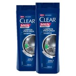 Kit 2 Shampoo Anticaspa Clear Men Limpeza Profunda 200ml