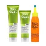 Kit Shampoo Bed Head Reenergize 250ml + Condicionador 200ml + Creme Bed Head Straighten Out 120ml