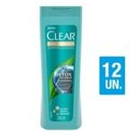 Kit Shampoo Clear Women Anticaspa Detox Diario 200ml com 12UN