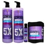 Kit Shampoo Condicionador com Ampola Grátis e Máscara Miracle 3 Minuto 1 Litro - Hidrabell