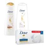 Kit Shampoo + Condicionador Dove Óleo Nutricao 400ml + Pacote com 6 Sabonetes Dove Orig 90g