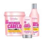Kit Shampoo Máscara e Leave-in 5 em 1 Ultra Hidratante Desmaia Cabelo - Forever Liss