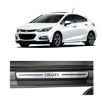 Kit Soleira Chevrolet Cruze Premium Aço Escovado Resinado 2012 a 2015 4