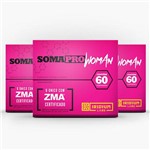 Kit Soma Pro Woman ZMA 60 Comps - 3 Caixas