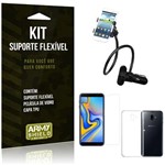 Kit Suporte Flexível Galaxy J6 Plus Suporte + Película + Capa - Armyshield