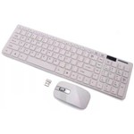 Kit Teclado e Mouse Sem Fio USB BK-S1000 Branco