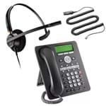 Kit Telefone Avaya 1608 com Headset Plantronics HW510 e Cabo Adaptador Plantronics HIS
