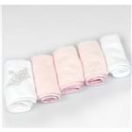 Kit Toalhinhas para Bebês com 5 Unidades Princesa Rosa Zip Toys Princess Pink