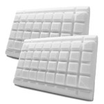 Kit 2 Travesseiro Espuma Corte Tridimensional + Capa Malha 100% Algodão Lavável