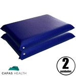 Kit 2 Travesseiros Impermeável Hospitalar Azul 0,60 X 0,40 Cm