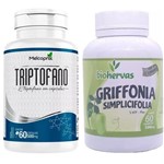 Kit Triptofano - Suplemento Alimentar L-triptofano + Griffonia Simplicifolia 5 Htp 120 Cápsulas
