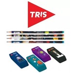 Kit Tris Collection Galaxy - 4 Lápis + 4 Borrachas