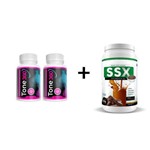 Kit 2 Un Tone 360 Ultra Emagrecedor 500MG 60CPS + Ssx Shake 500G Chocolate
