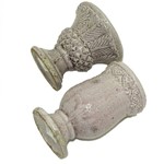 Kit Vaso Cerâmica Retrô Lilás