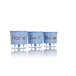 Kit 3 Vasos Autoirrigáveis Home Sweet Home Azul Serenity