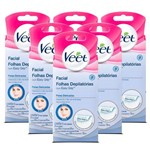Kit Veet Cera Fria Facial Peles Delicadas - 6 Unid.