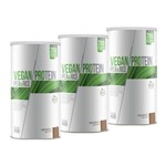 Kit 3 Vegan Protein Pea & Rice Chá Mais Chocolate 450g