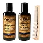 Kit Viking Mar Shampoo e Balm com Pente (3 Produtos) Conjunto