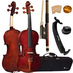 Kit Violino com Estojo Extra Luxo 4/4 VE441 EAGLE + Espaleira + Surdina
