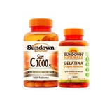Kit Vitamina C 100 Cáps + Colágeno 75 Cáps Sundown