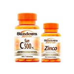 Kit Vitamina C 180 Cáps + Zinco 90 Cáps Sundown