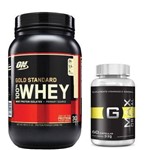 Kit Whey Protein 100% Gold Standard - 909g Brigadeiro + Gmax Original - Intlab