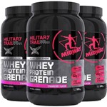 Kit 3 Whey Protein Grenade Midway 900g Chocolate