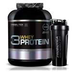 Kit 3 Whey Protein - 2kg + Coqueteleira - Probiótica