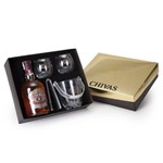 Kit Whisky Chivas Regal 12 Anos Litro +copos + Balde e Pinça