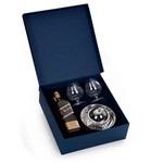 Kit Whisky Escocês Johnnie Walker Blue Label 750ml + Porta Caviar Espatula e Duas Taças de Cristal