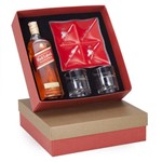 Kit Whisky Escocês Johnnie Walker Red Label + 1 Petisqueira e 2 Copos