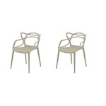 Kit 2x Cadeira Design Alegra Master Philippe Starck Fendi Polipropileno Cozinhas Aviv Fratini