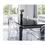 Kit 2x Cadeira Design Louis Ghost Transparente Incolor Moderna Cozinhas Salas Jantar Viena Fratini
