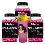 Kit 3x Colageno Hidrolisado Ella Collagen 360 Caps + Coqueteleira Atlhetica Nutrition