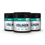 Kit 3x Collagen + Hair, Skin & Nails (300 G) - Colágeno com Vitaminas em Pó - Stark Supplements