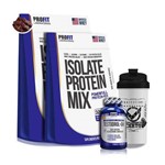 Kit 2x Isolate Protein Mix 900g + Testodrol GH 60 Tabletes + Coqueteleira - Profit