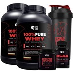 Kit 2x Whey 100% Pure Concentrado + Bcaa + Creatina + Shaker